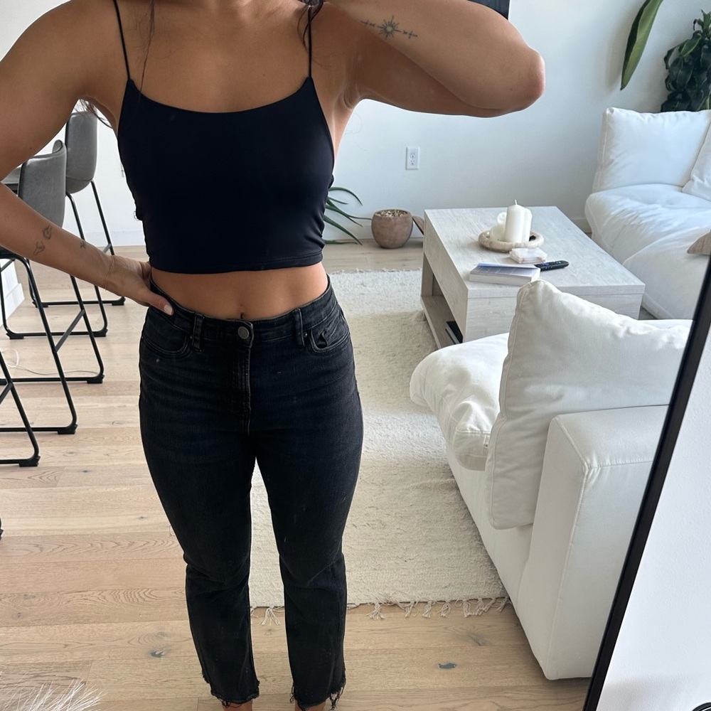 Bershka thin strap black cami